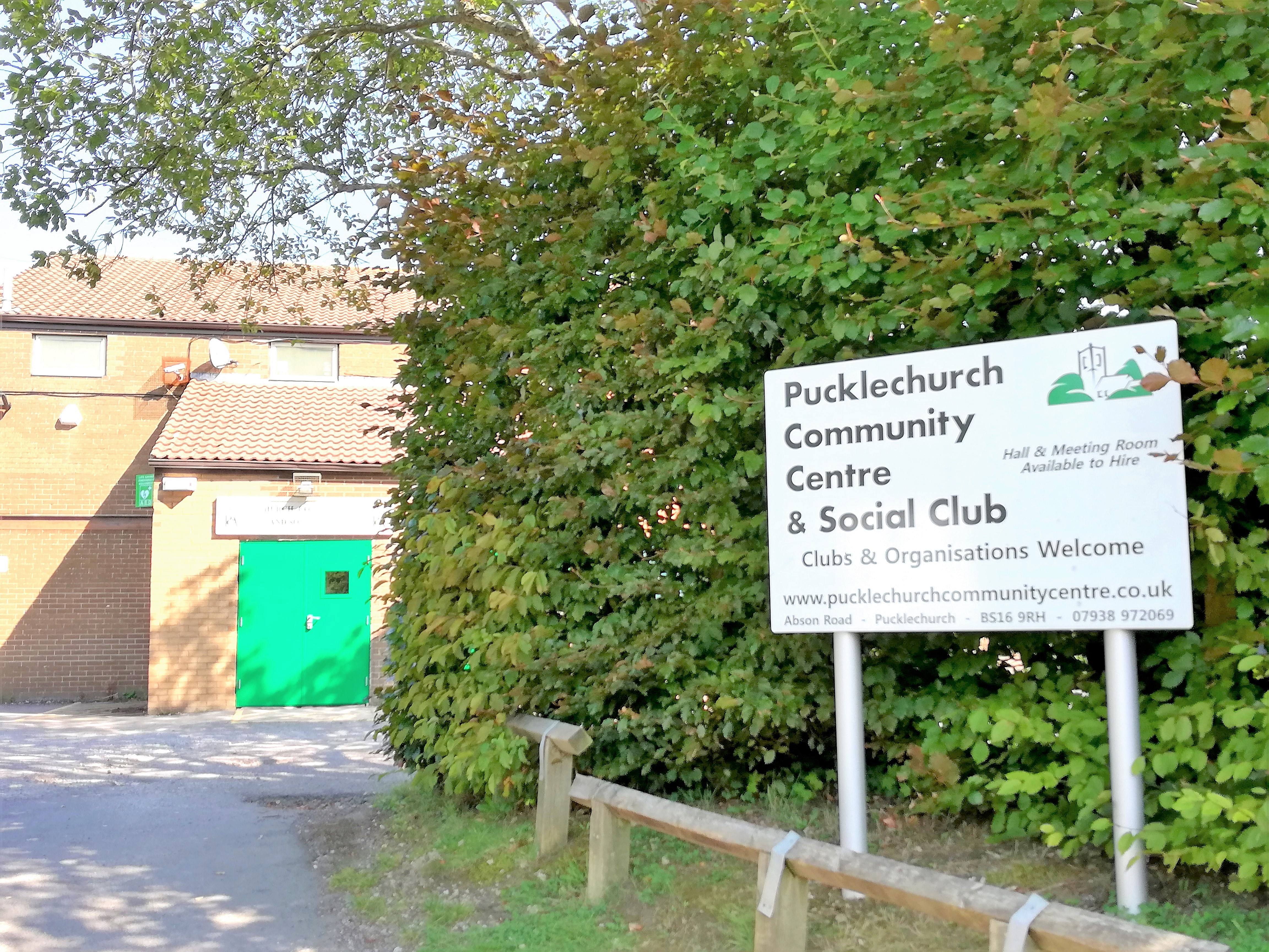 community centre sign